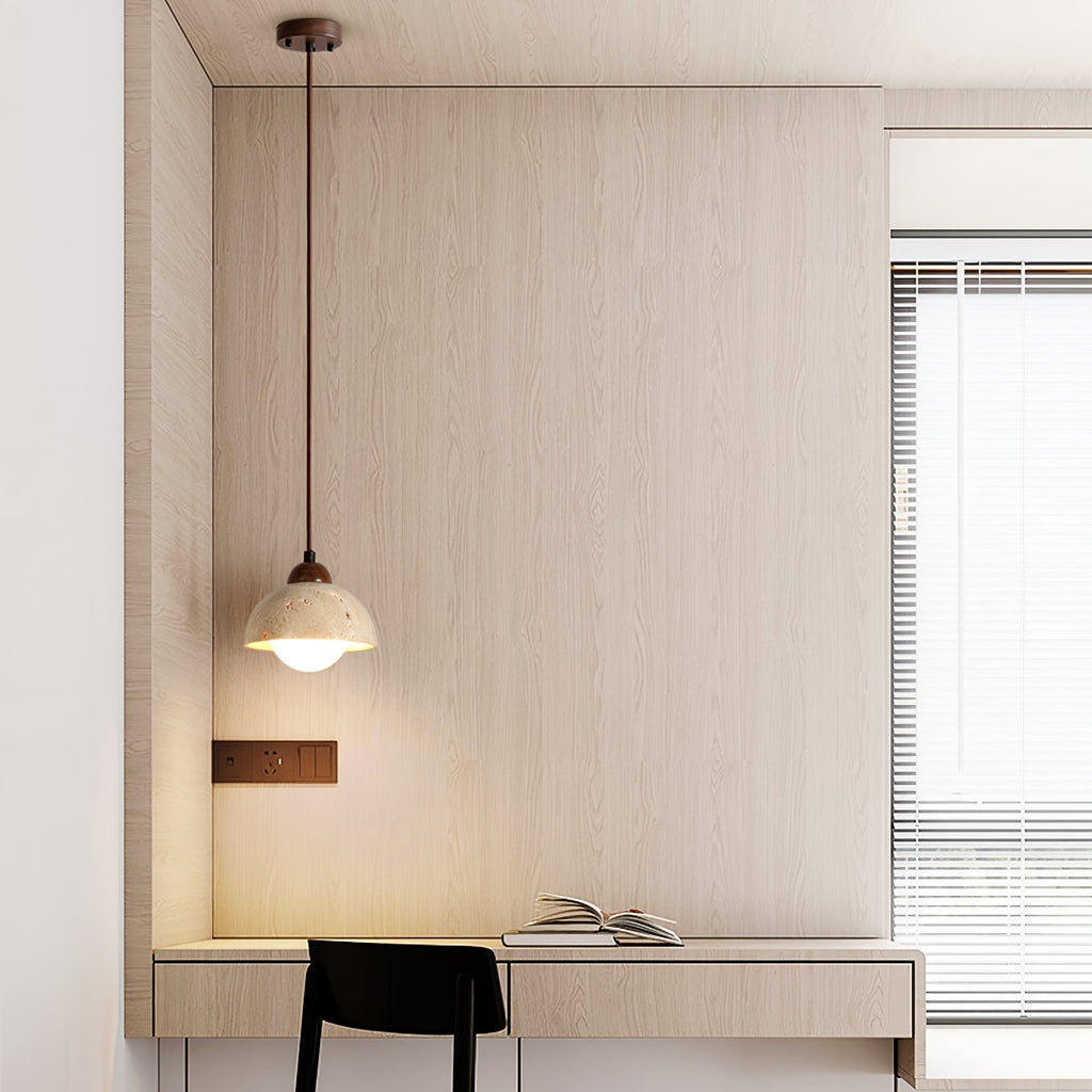 Suspension moderne Behr en Travertin jaune