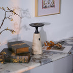 Lampe à poser moderne Toralv en Travertin jaune et noir
