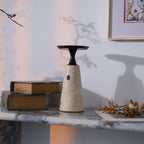 Lampe à poser moderne Toralv en Travertin jaune et noir