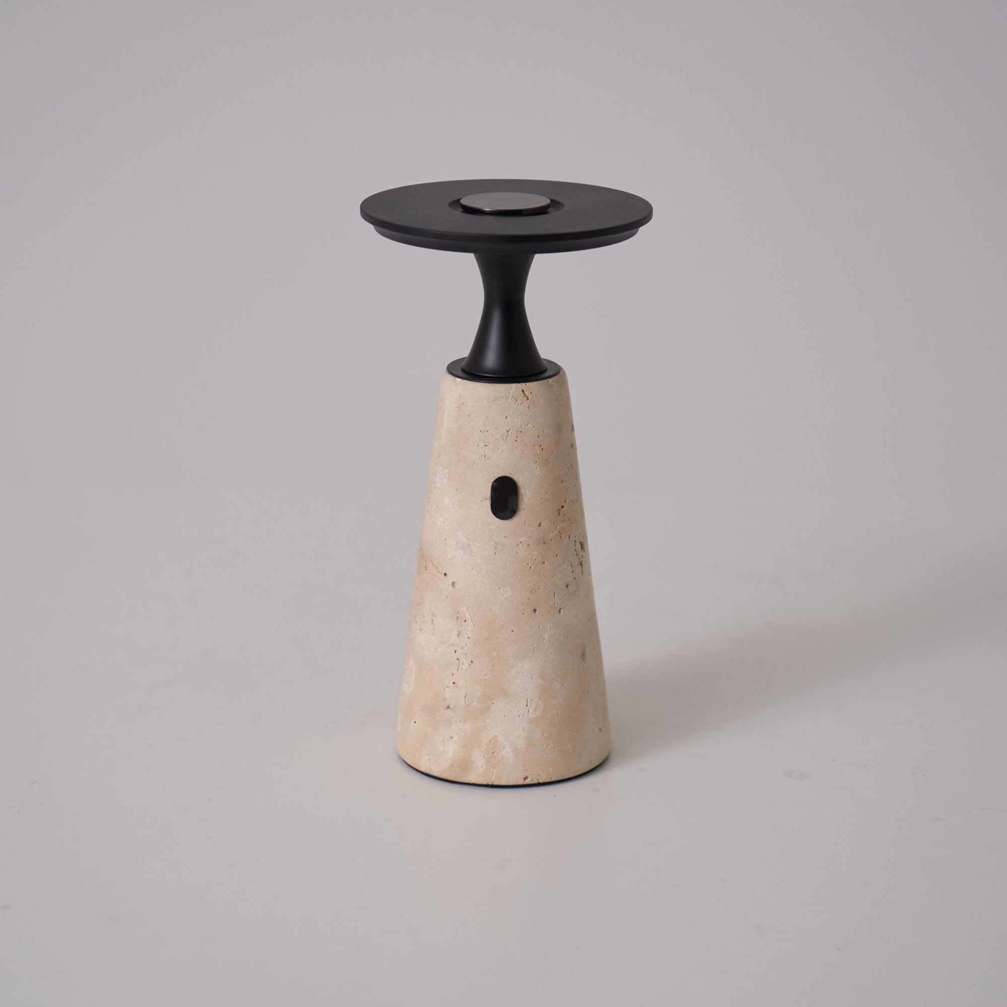 Lampe à poser moderne Toralv en Travertin jaune et noir
