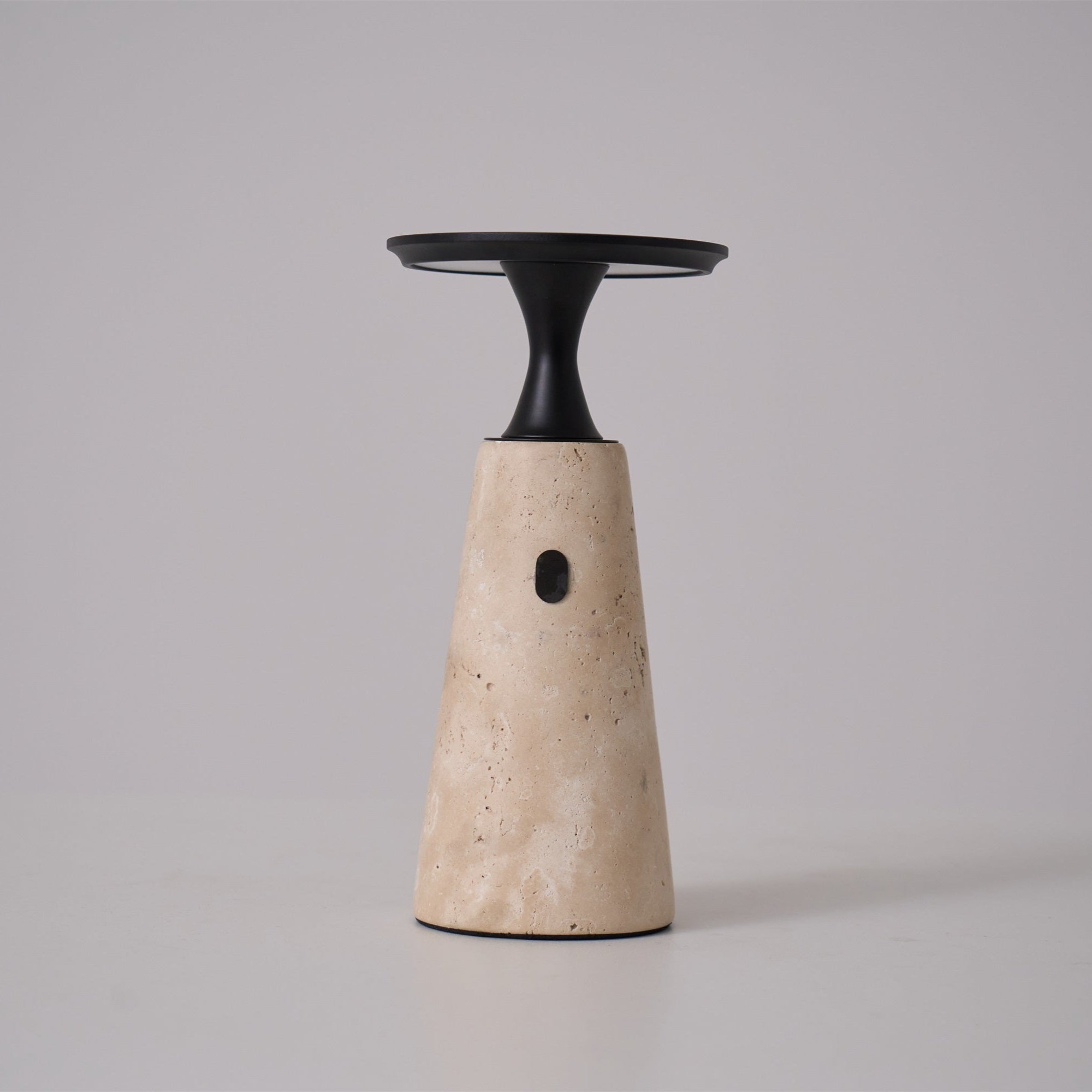 Lampe à poser moderne Toralv en Travertin jaune et noir