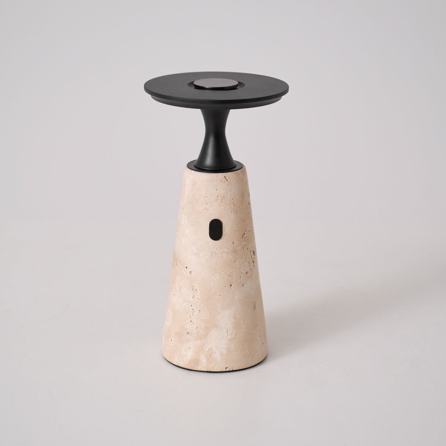Lampe à poser moderne Toralv en Travertin jaune et noir
