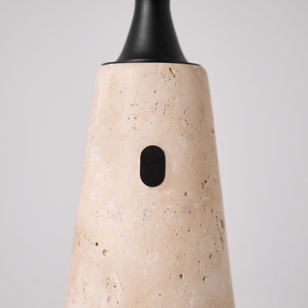 Lampe à poser moderne Toralv en Travertin jaune et noir