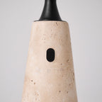 Lampe à poser moderne Toralv en Travertin jaune et noir