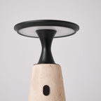 Lampe à poser moderne Toralv en Travertin jaune et noir