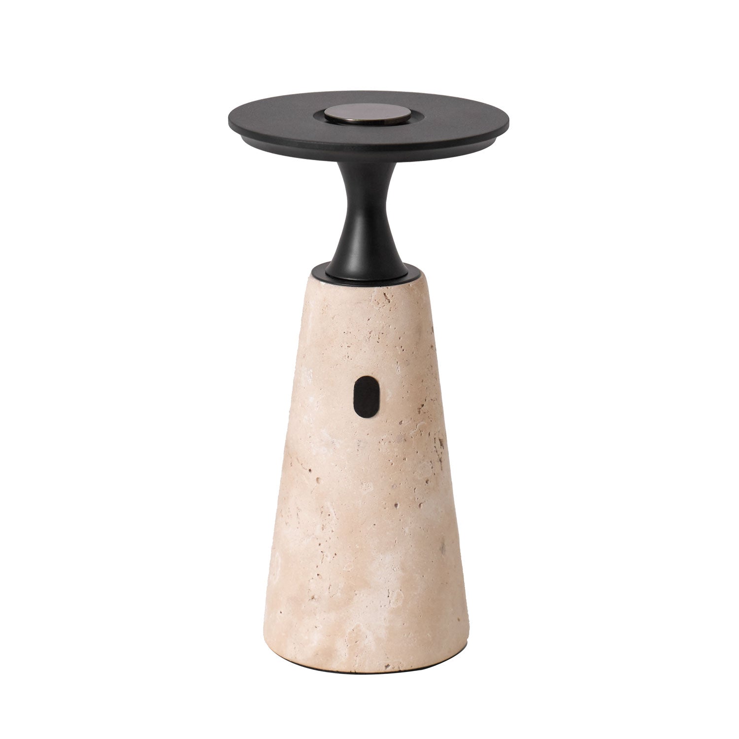Lampe à poser moderne Toralv en Travertin jaune et noir