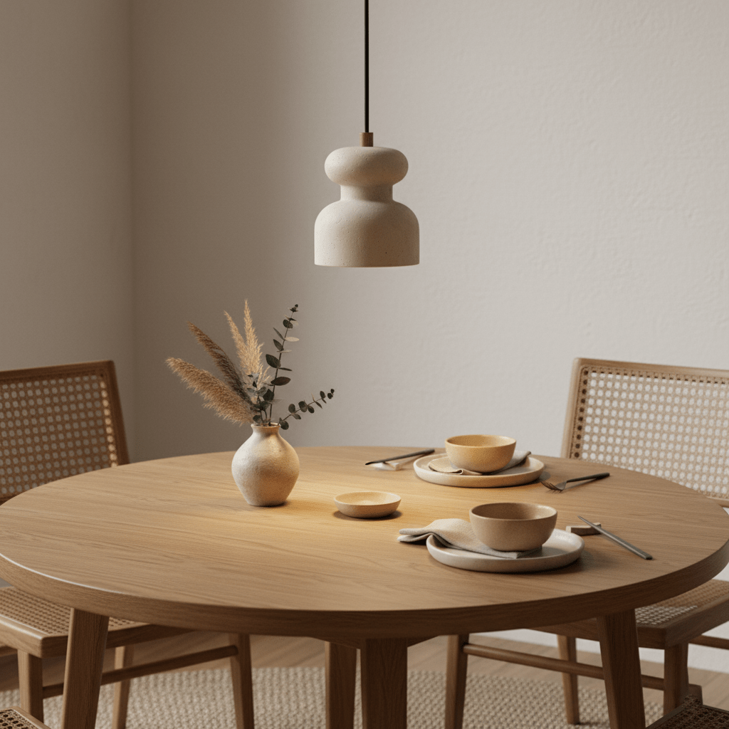 Suspension moderne Saxolf en Travertin jaune