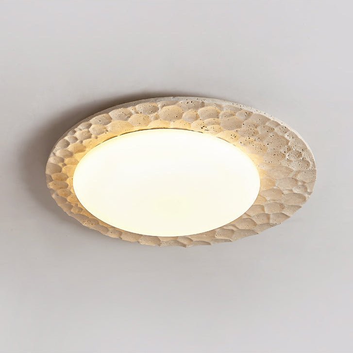 Plafonnier moderne Tage en Travertin jaune et blanc