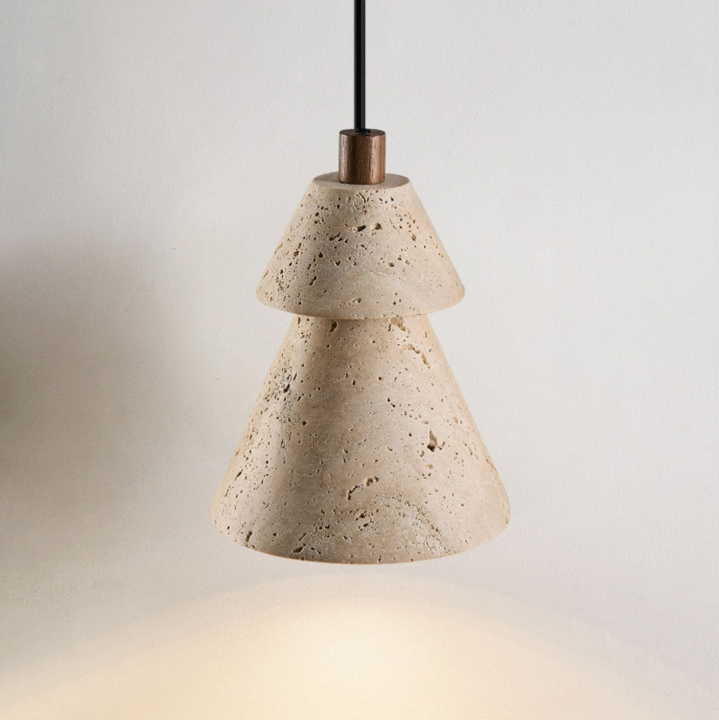 Suspension moderne Lovart en Travertin jaune