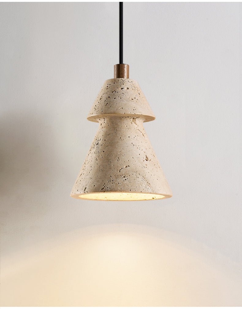 Suspension moderne Lovart en Travertin jaune