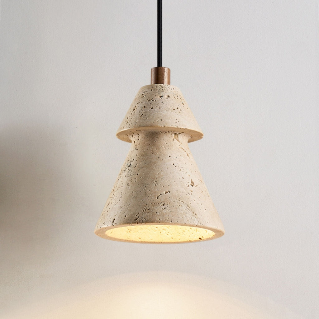 Suspension moderne Lovart en Travertin jaune