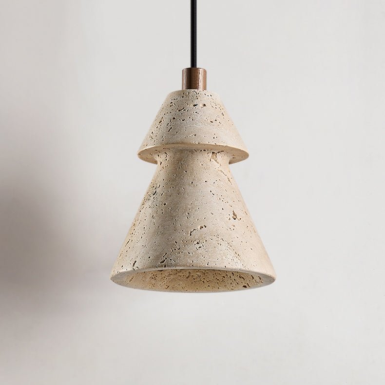 Suspension moderne Lovart en Travertin jaune