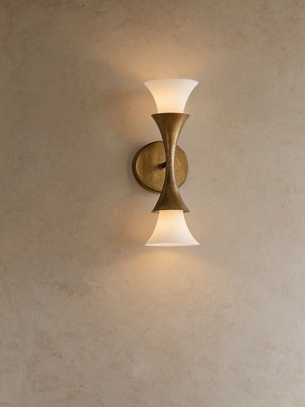 Antique Brass Cone Wall Sconce
