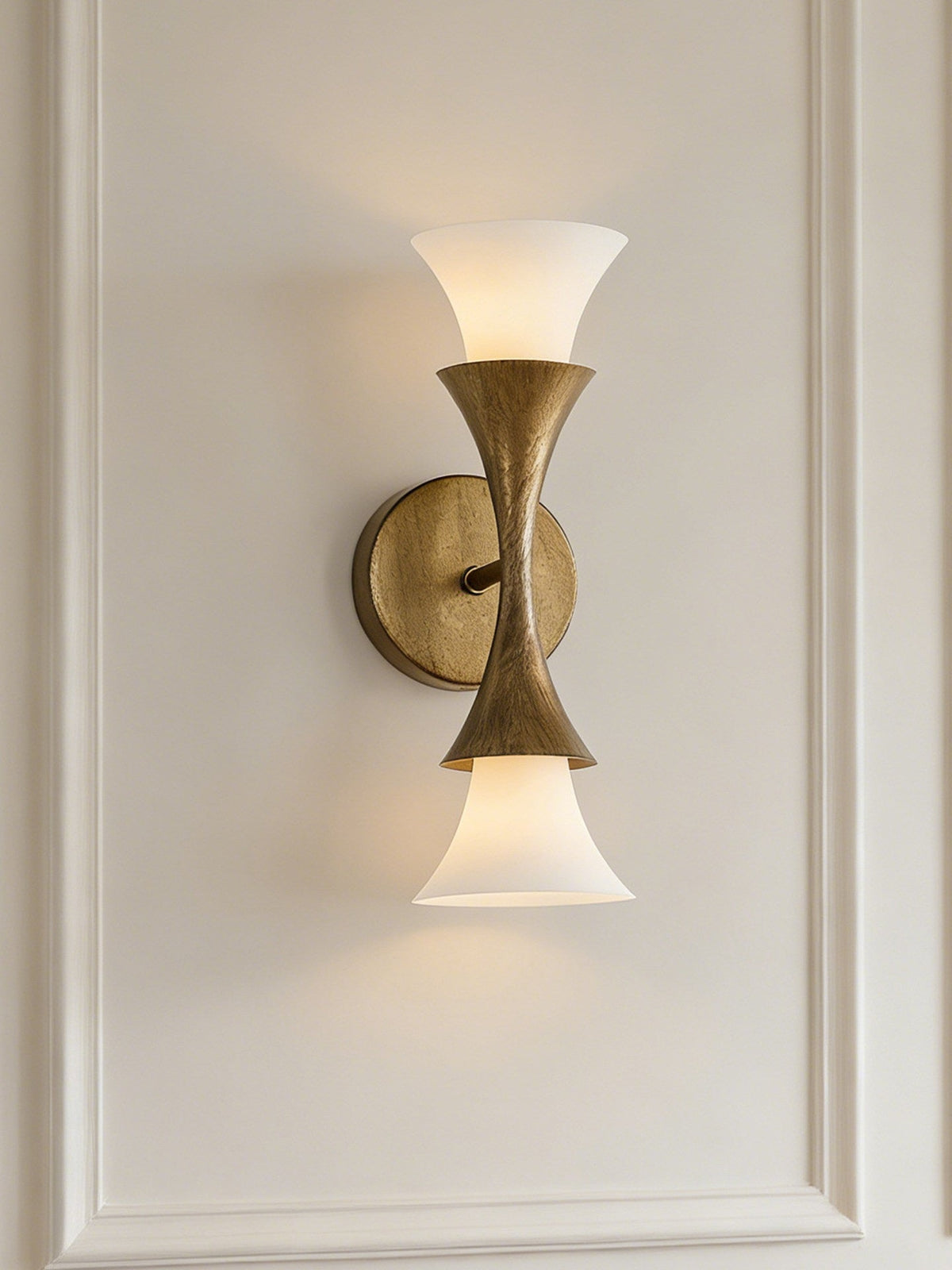 Antique Brass Cone Wall Sconce