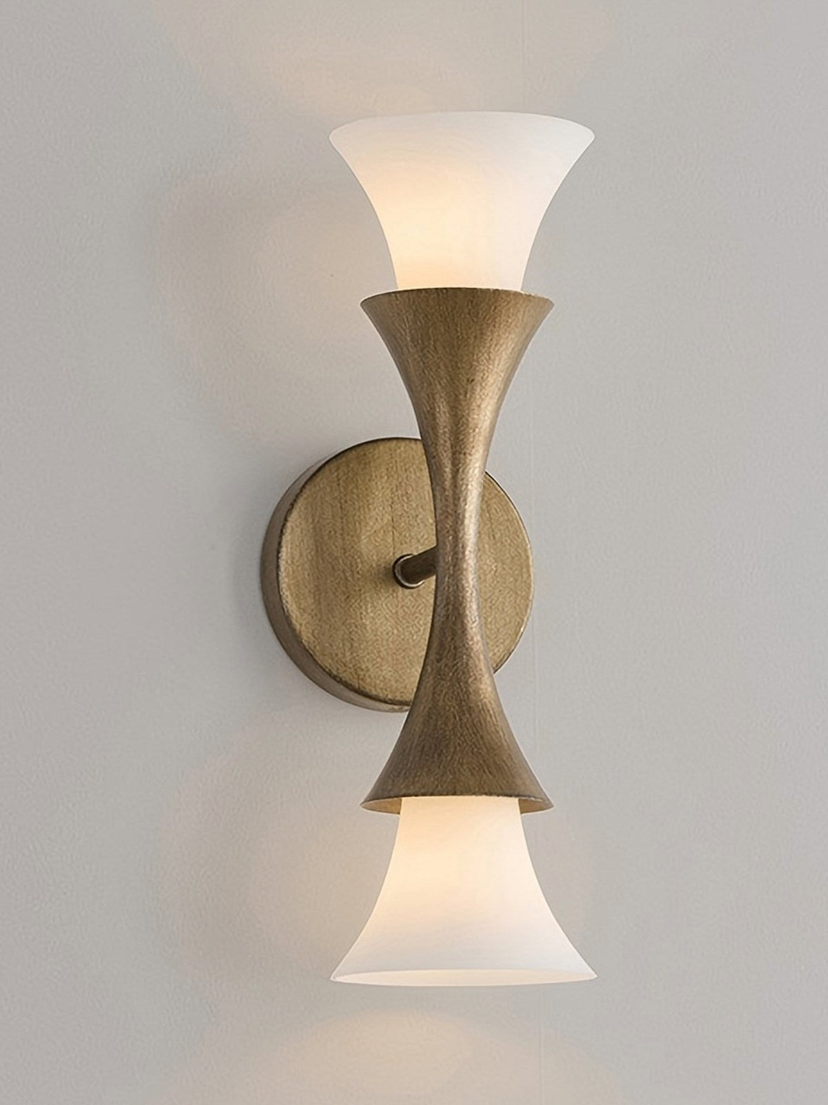 Antique Brass Cone Wall Sconce