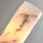 Applique murale moderne Weld en Albâtre Noirci et blanc marbre