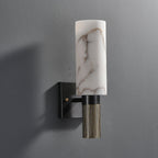 Applique murale moderne Weld en Albâtre Noirci et blanc marbre