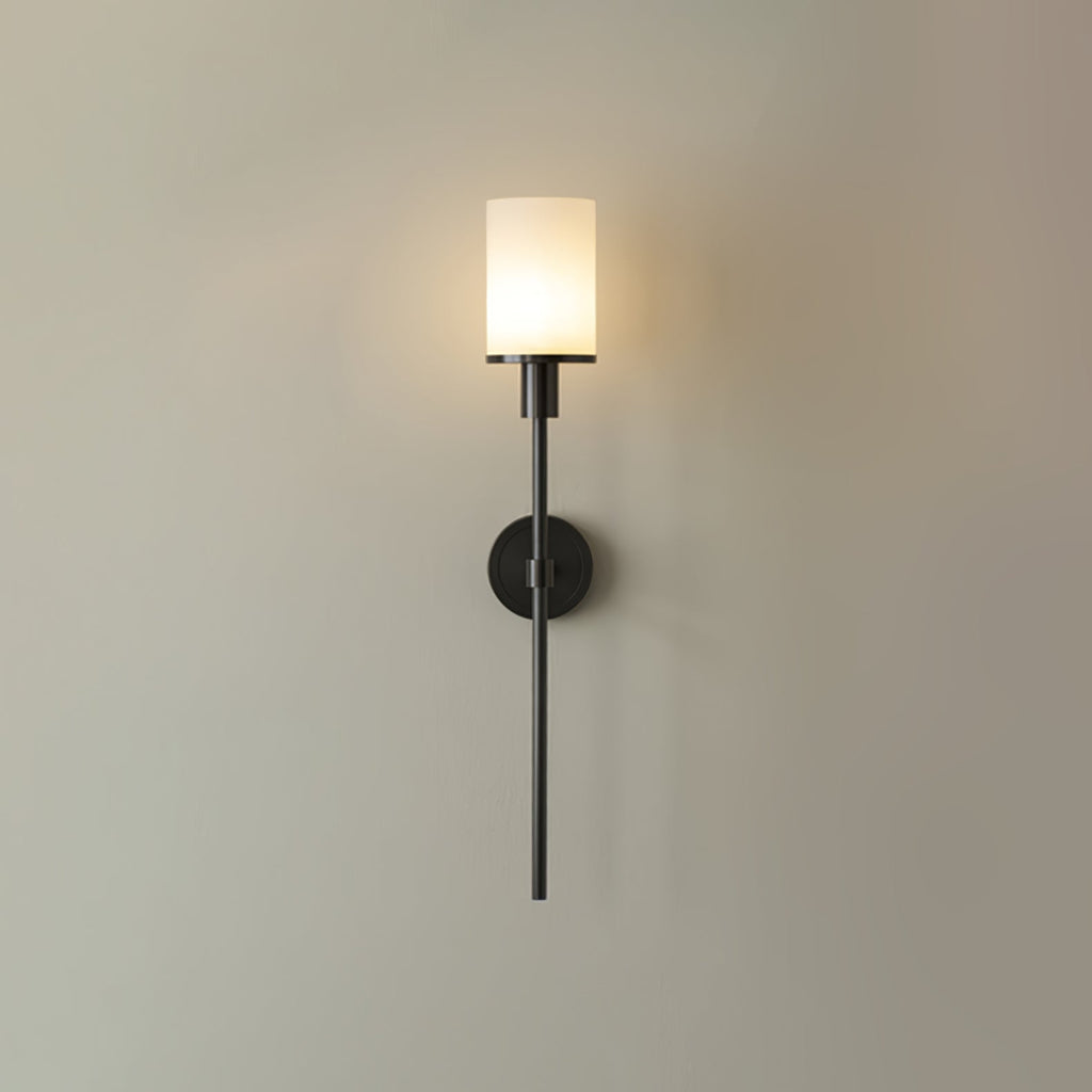 Applique murale moderne Hringa en Albâtre Noir