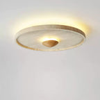 Plafonnier moderne Alv en Bois et travertin jaune