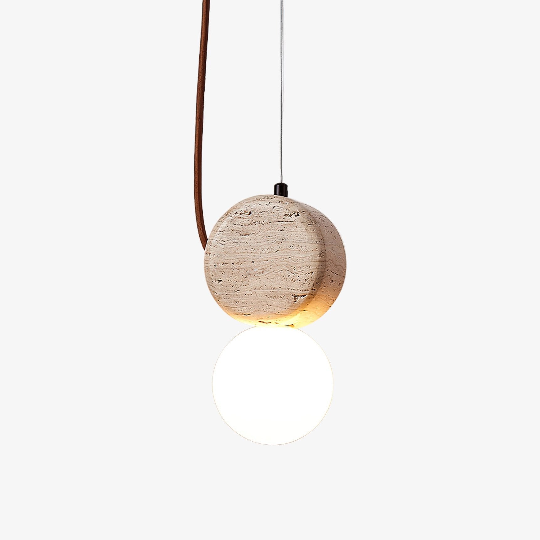 Suspension moderne Osborn en Travertin jaune