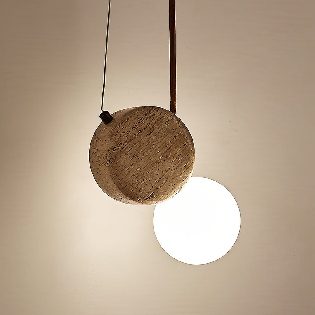 Suspension moderne Osborn en Travertin jaune
