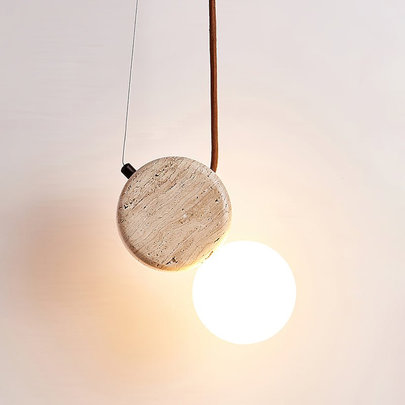 Suspension moderne Osborn en Travertin jaune