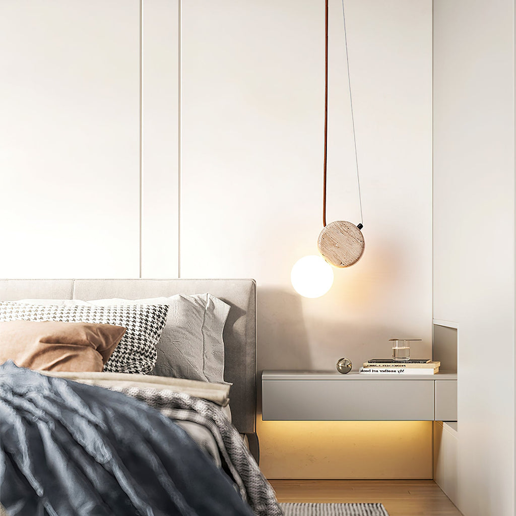 Suspension moderne Osborn en Travertin jaune