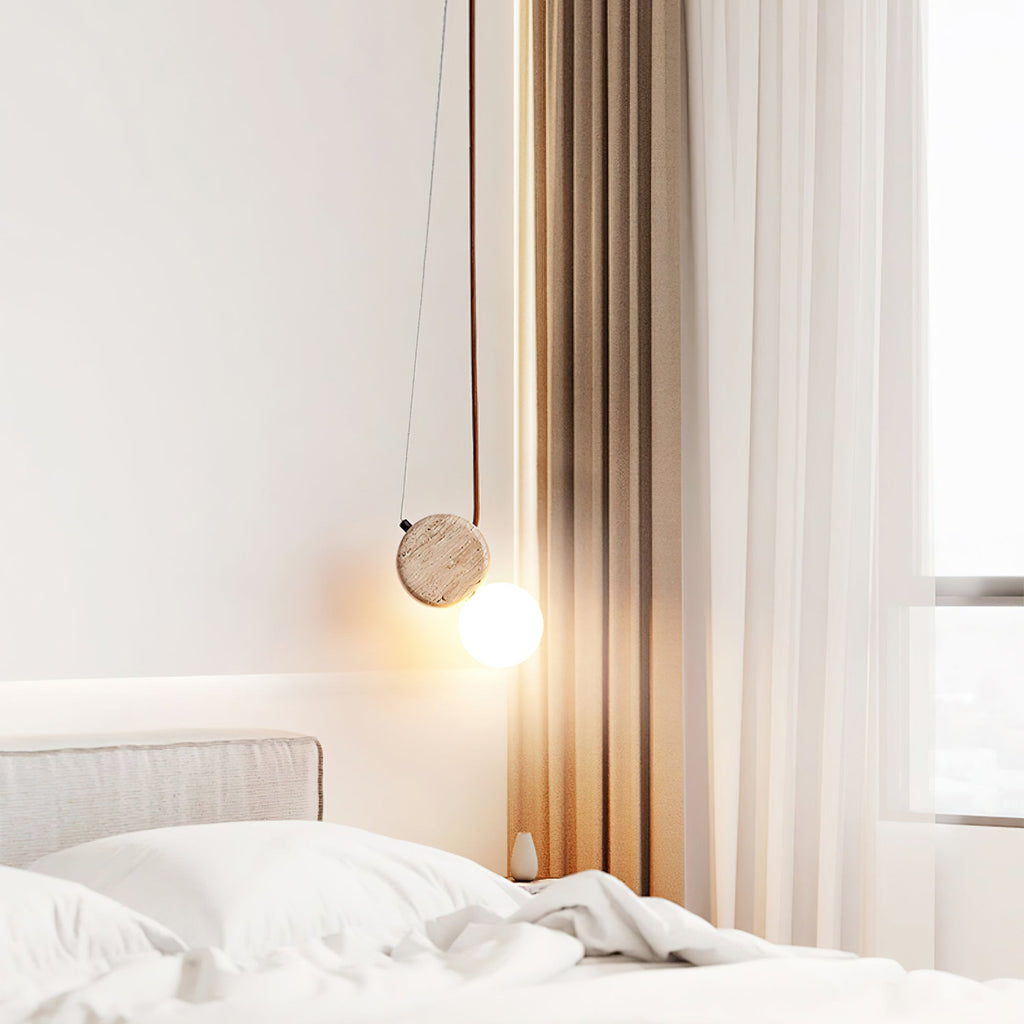 Suspension moderne Osborn en Travertin jaune