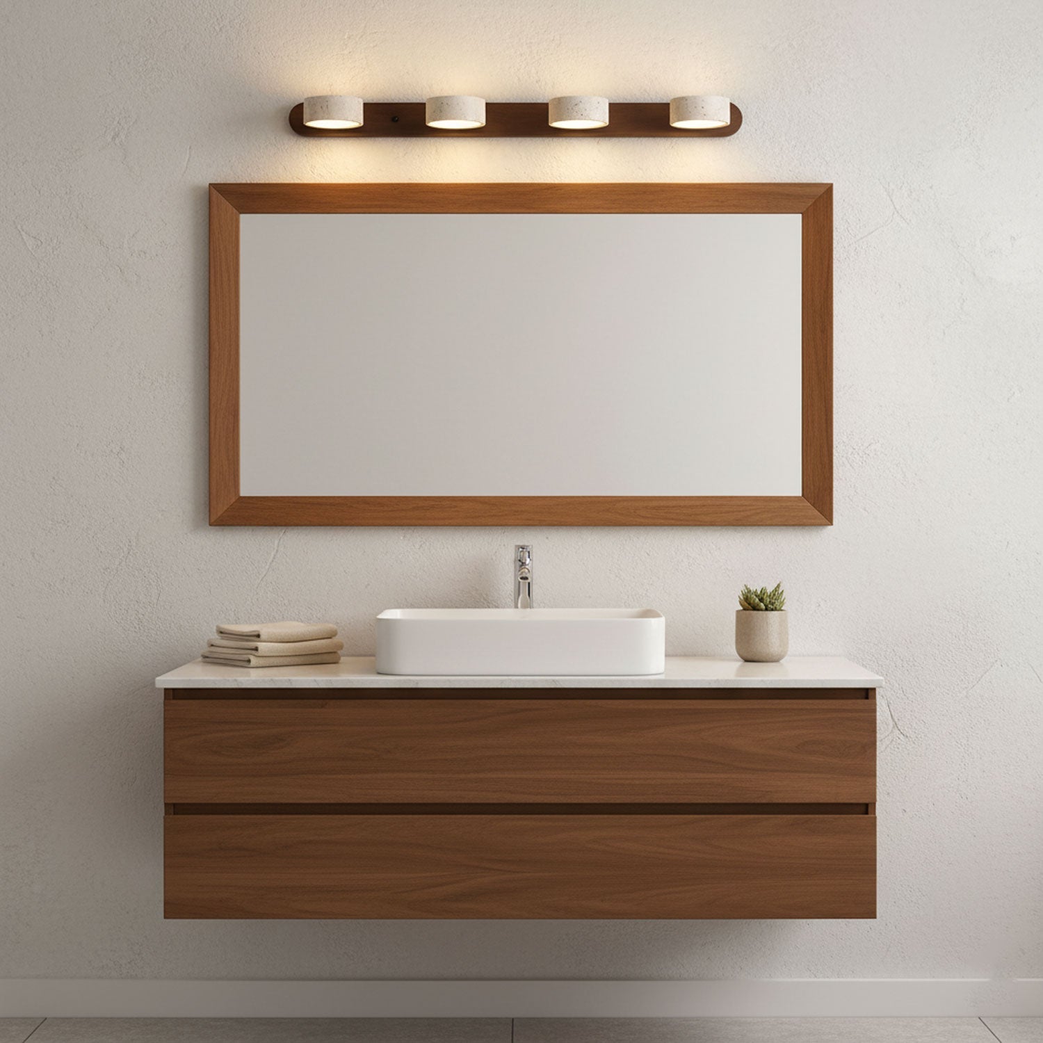 Applique murale moderne Sippo en Travertin Noyer