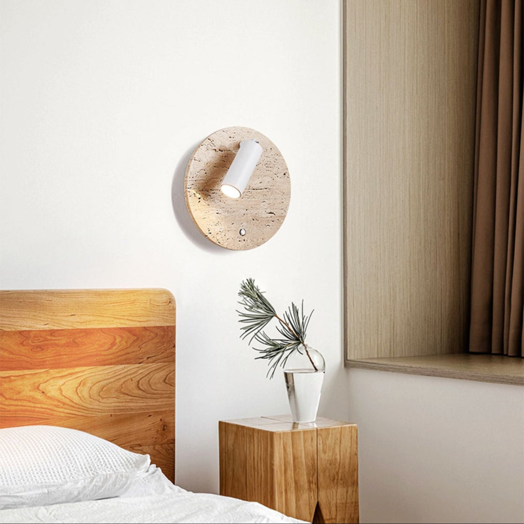 Applique murale moderne Brice en Travertin jaune