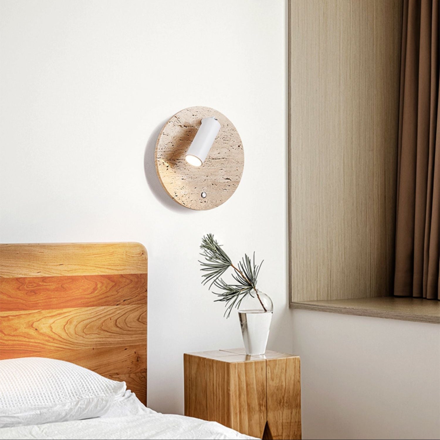 Applique murale moderne Brice en Travertin jaune