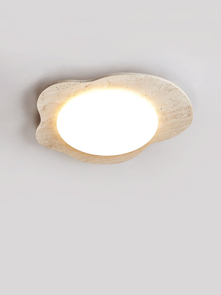 Plafonnier moderne Raud en Travertin jaune et blanc