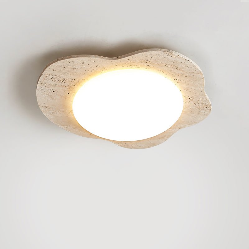 Plafonnier moderne Raud en Travertin jaune et blanc