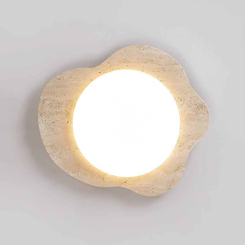 Plafonnier moderne Raud en Travertin jaune et blanc