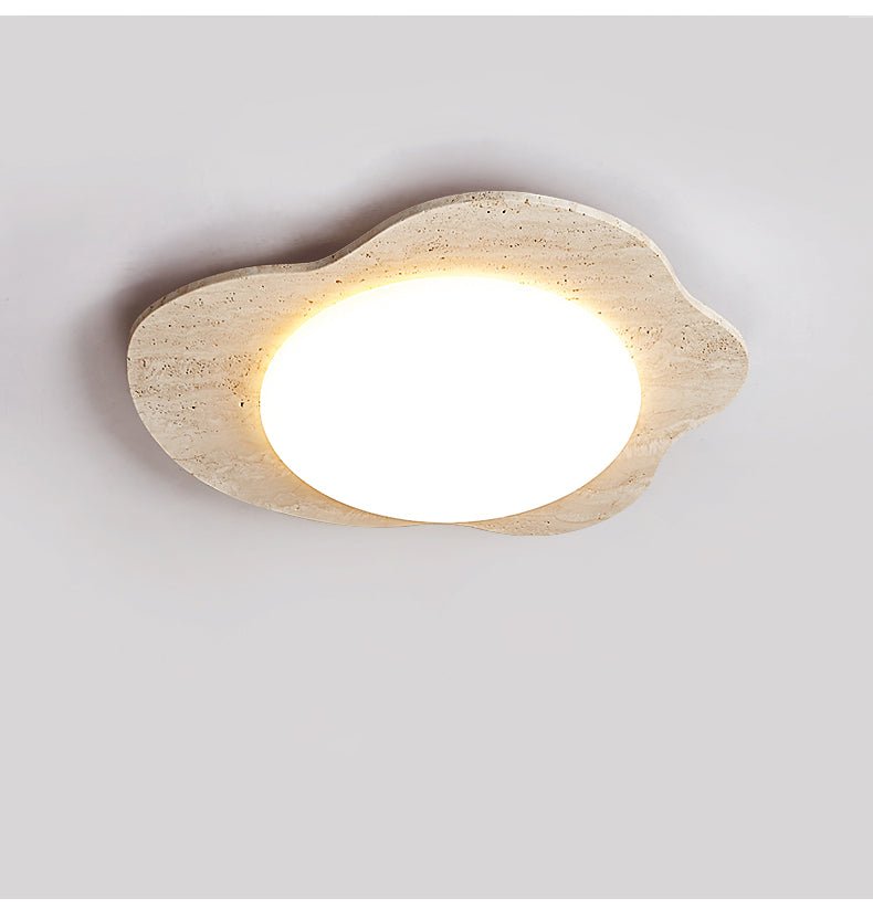 Plafonnier moderne Raud en Travertin jaune et blanc