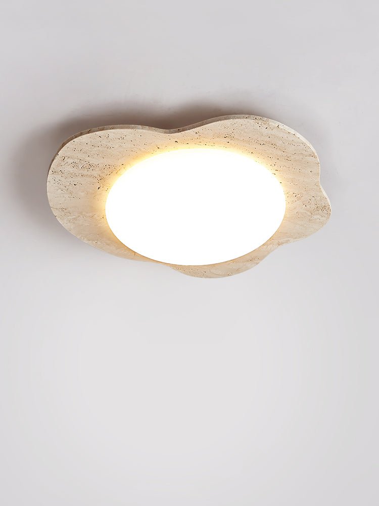 Plafonnier moderne Raud en Travertin jaune et blanc
