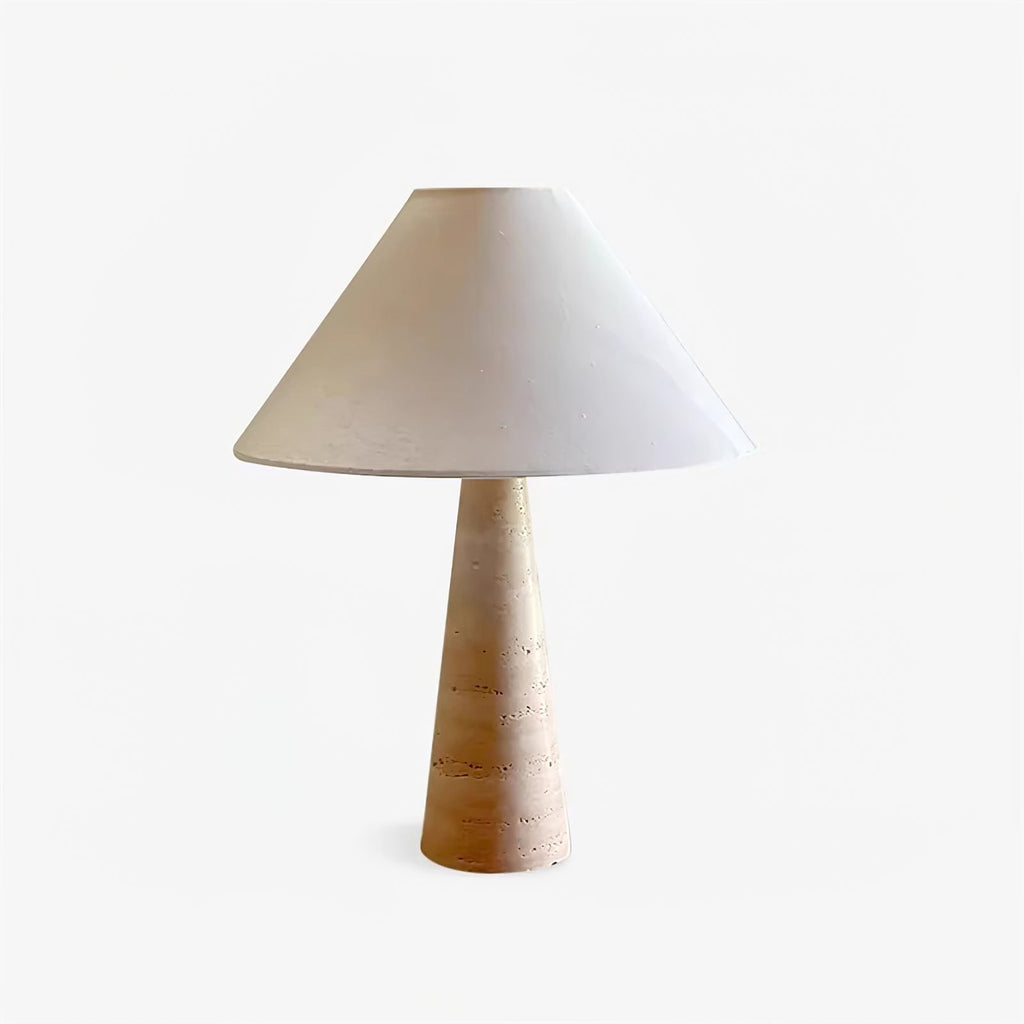 Lampe à poser moderne Rekved en Travertin jaune et blanc