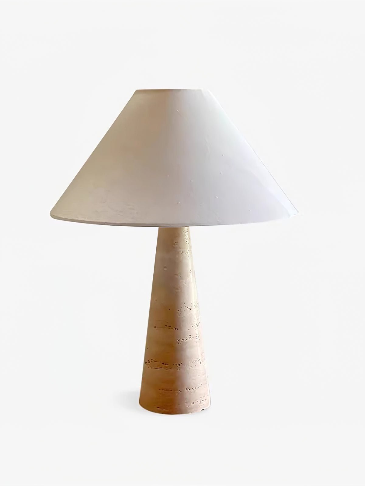 Lampe à poser moderne Rekved en Travertin jaune et blanc