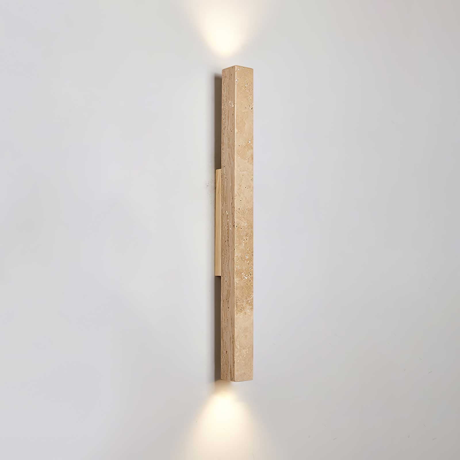Applique murale moderne Rekved en Bois et travertin jaune