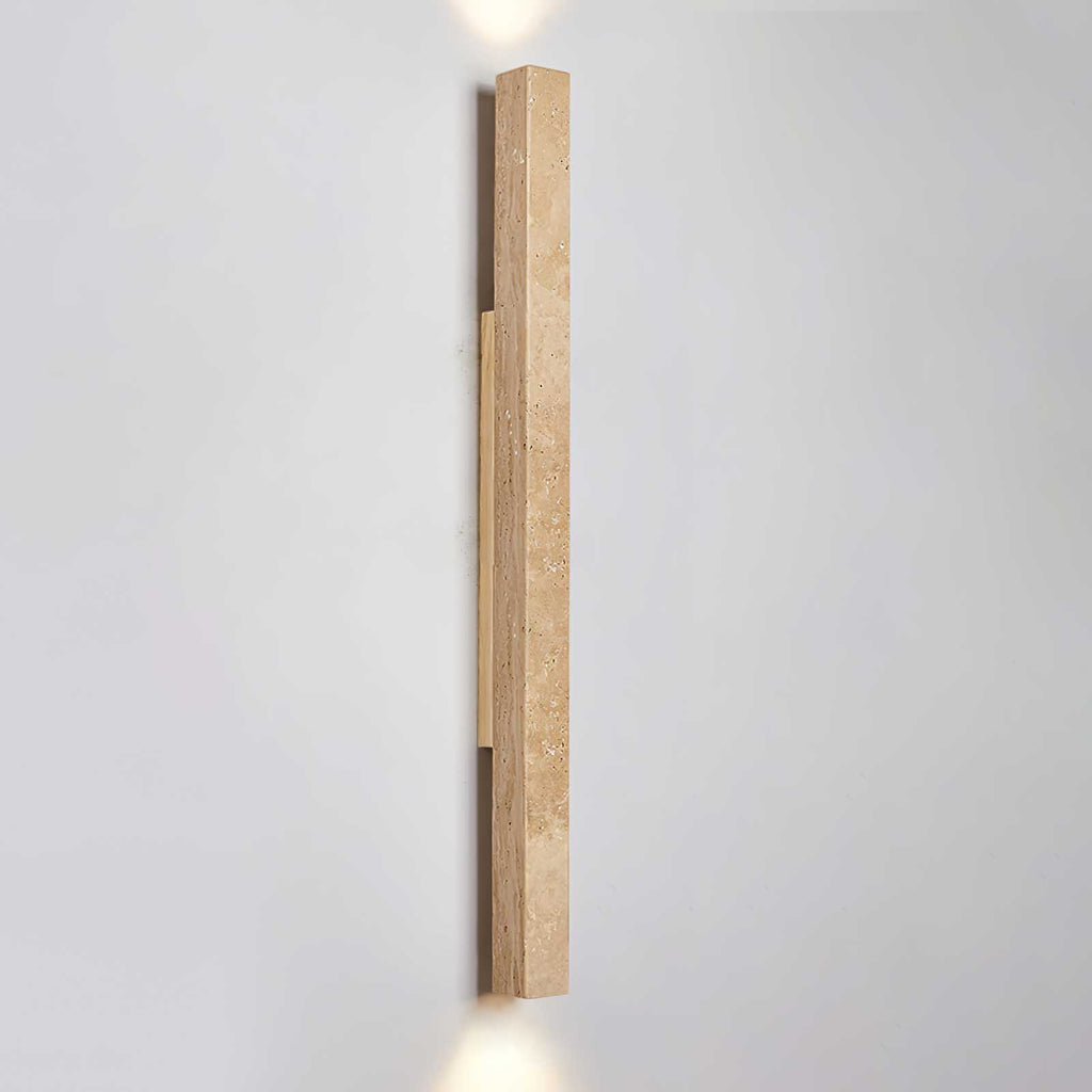 Applique murale moderne Rekved en Bois et travertin jaune