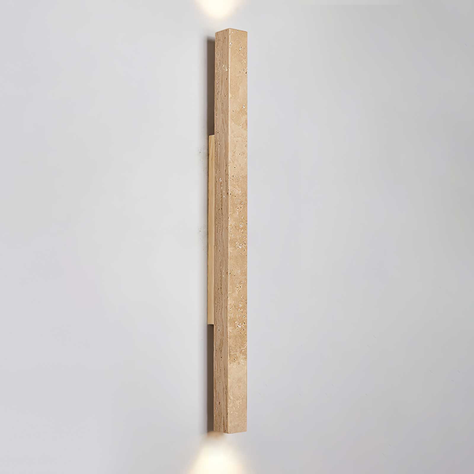 Applique murale moderne Rekved en Bois et travertin jaune
