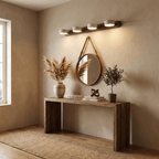 Applique murale moderne Ollie en Noyer et travertin jaune