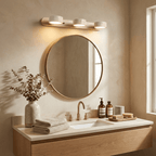 Applique murale moderne Ollie en Noyer et travertin jaune
