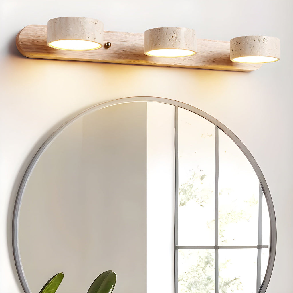 Applique murale moderne Sippo en Travertin Noyer