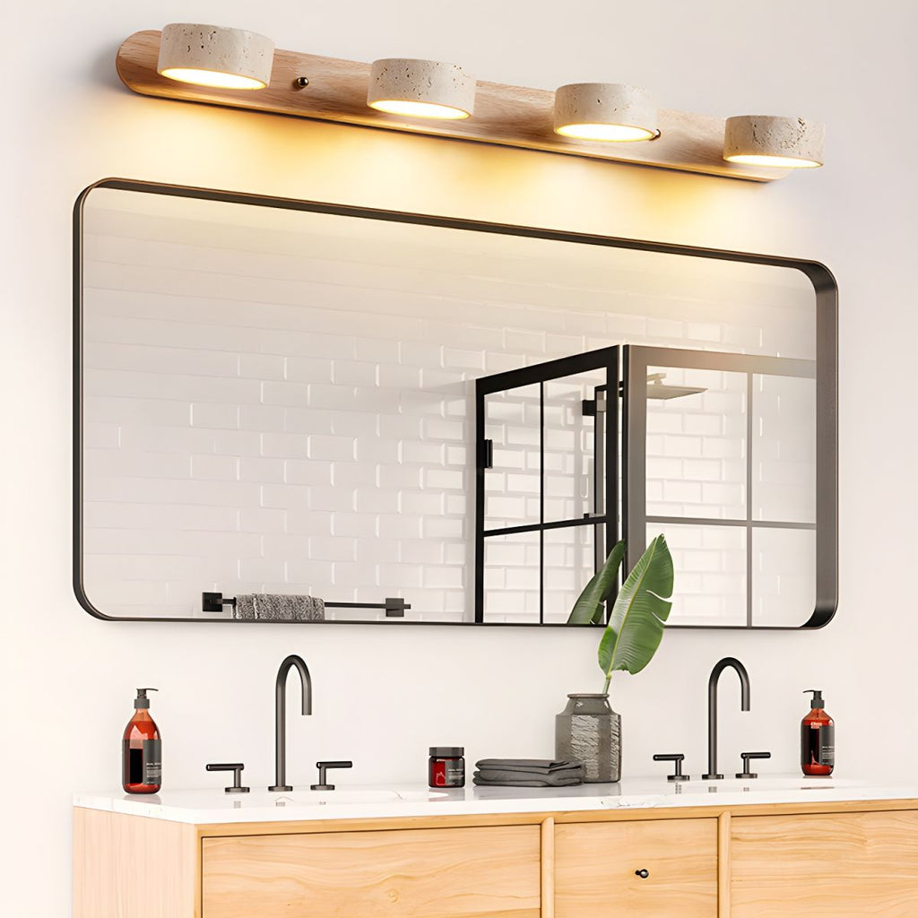 Applique murale moderne Sippo en Travertin Noyer