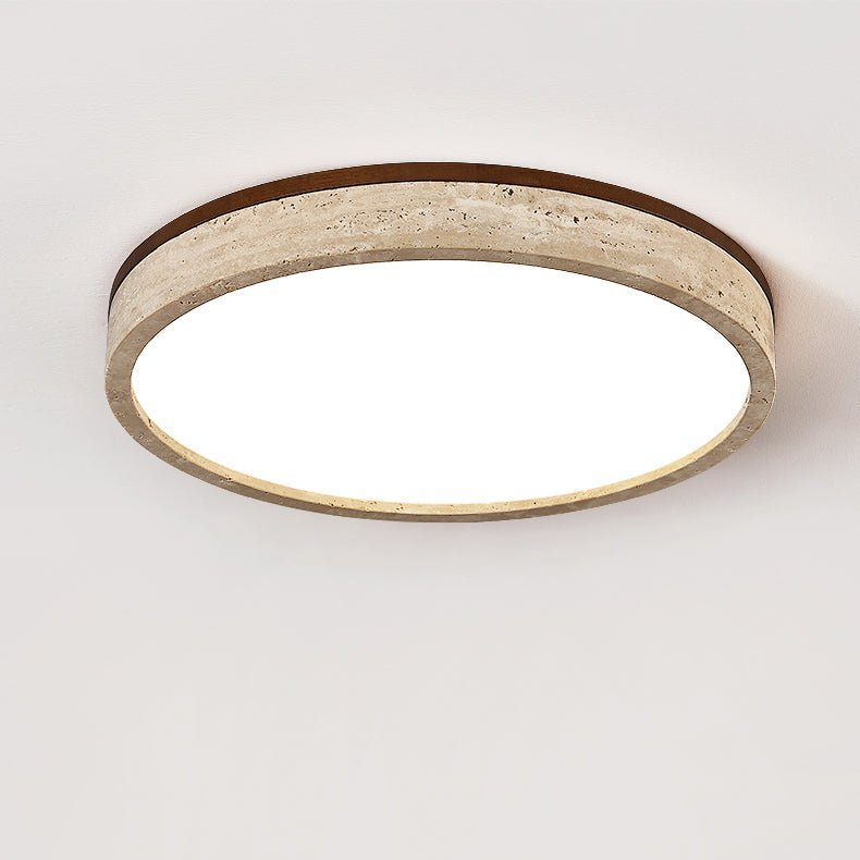 Plafonnier moderne Fir en Travertin jaune et blanc