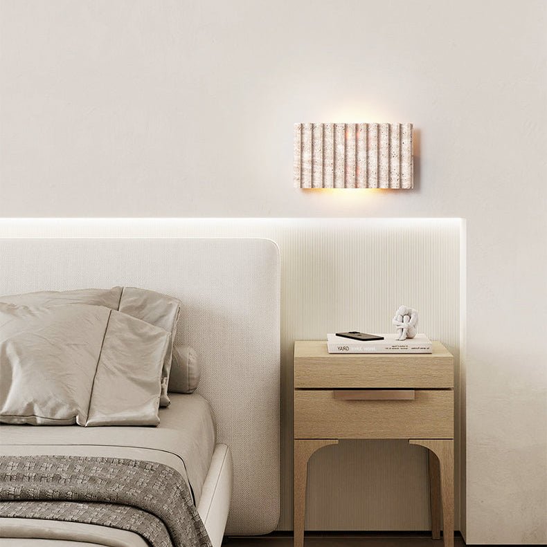 Applique murale moderne Olay en Travertin jaune