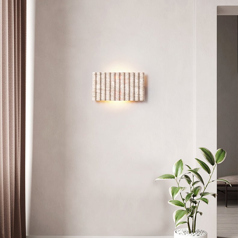 Applique murale moderne Olay en Travertin jaune