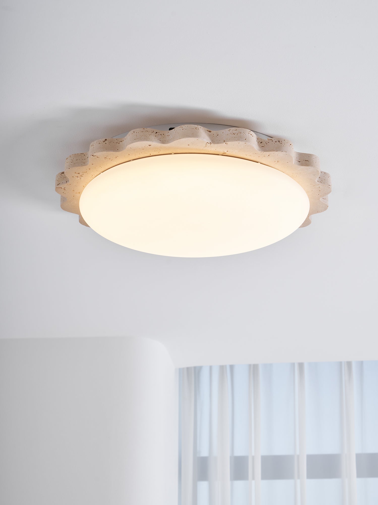 Plafonnier moderne Bjarki en Travertin jaune