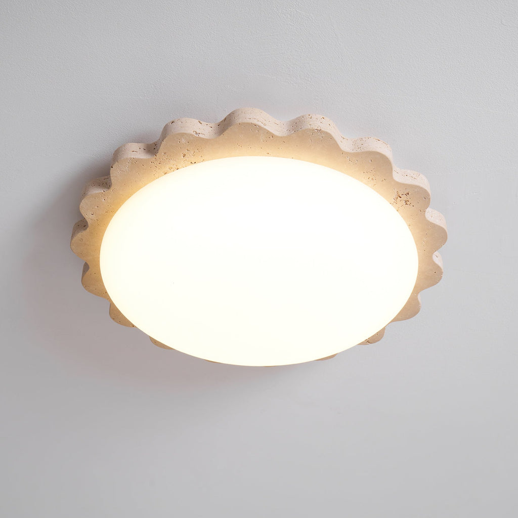 Plafonnier moderne Bjarki en Travertin jaune